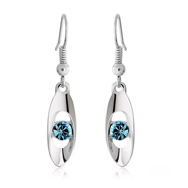 Stunning Silver Earrings with Radiant Blue Gemstones - Perfect for Any Occasion